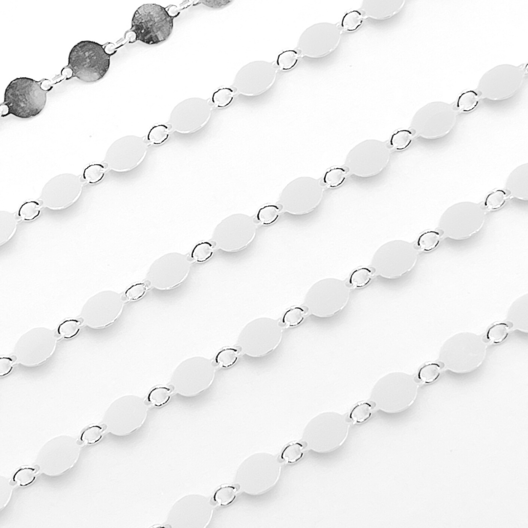 925 Sterling Silver Circle Link Chain. V65SS