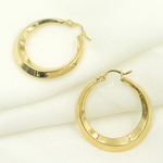 Load image into Gallery viewer, 14K Solid Gold Twisted Hoop