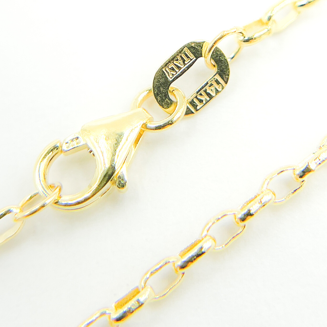 17OBL0T70. 14K Solid Gold Cable Chain