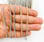 Load image into Gallery viewer, 925 Sterling Silver Curb Link Chain. V60SS

