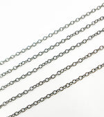 Load image into Gallery viewer, Black Rhodium 925 Sterling Silver Cable Link Chain. BR6
