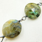 Load image into Gallery viewer, Labradorite Oxidized Wire Chain. LAB93
