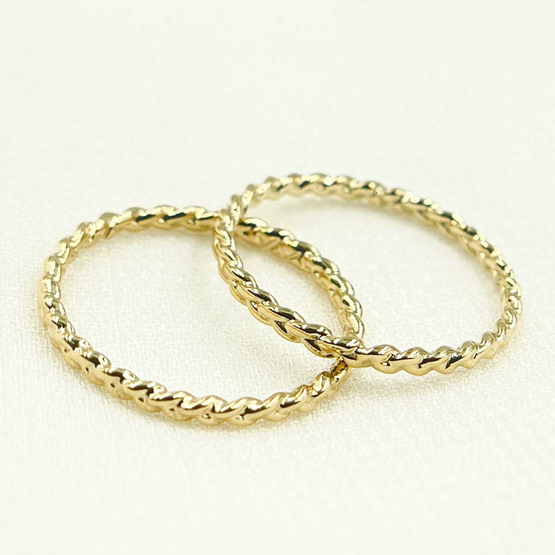 14K Solid Gold Braid Ring.