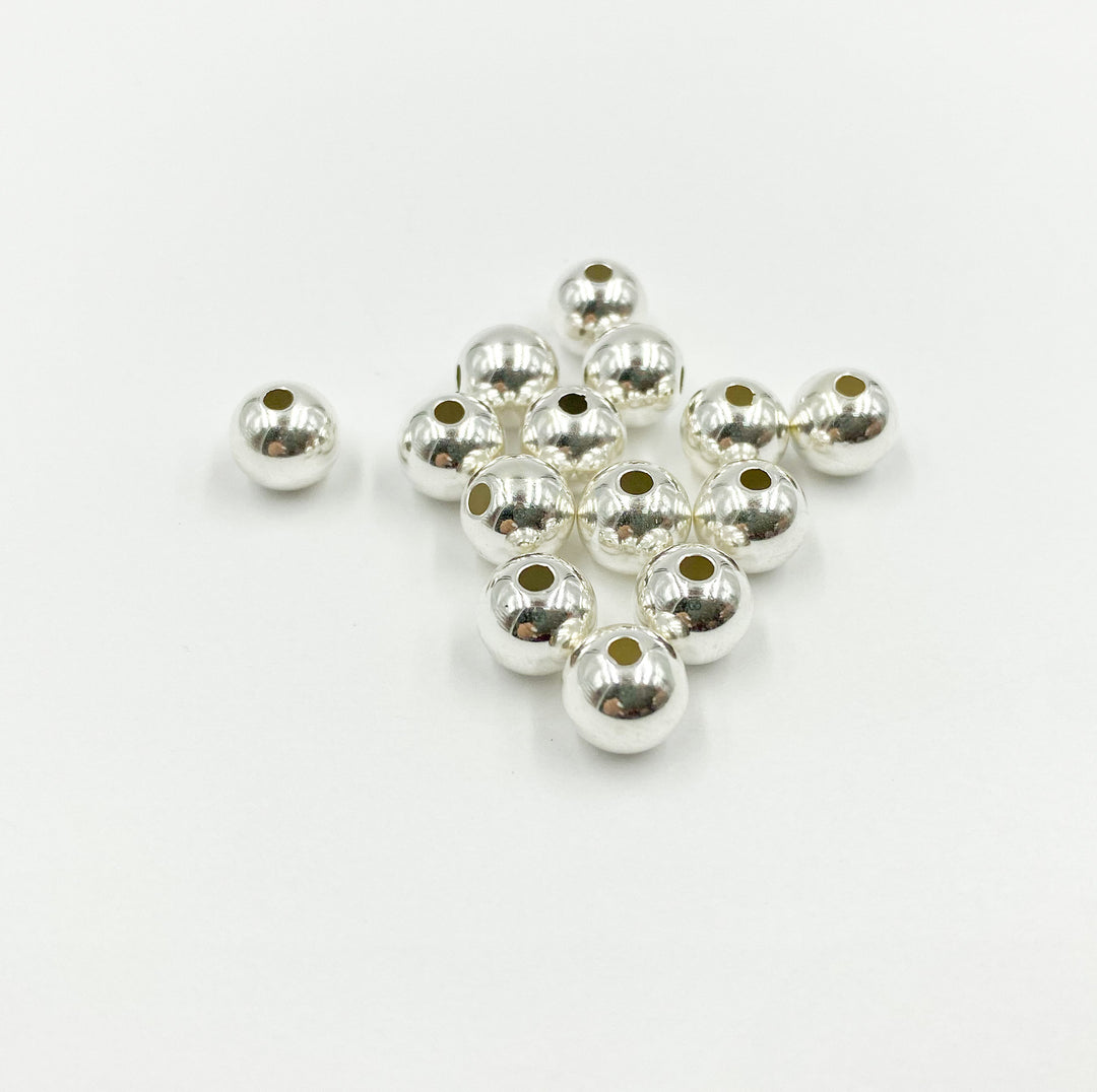 925 Sterling Silver Seamless Beads 12mm.