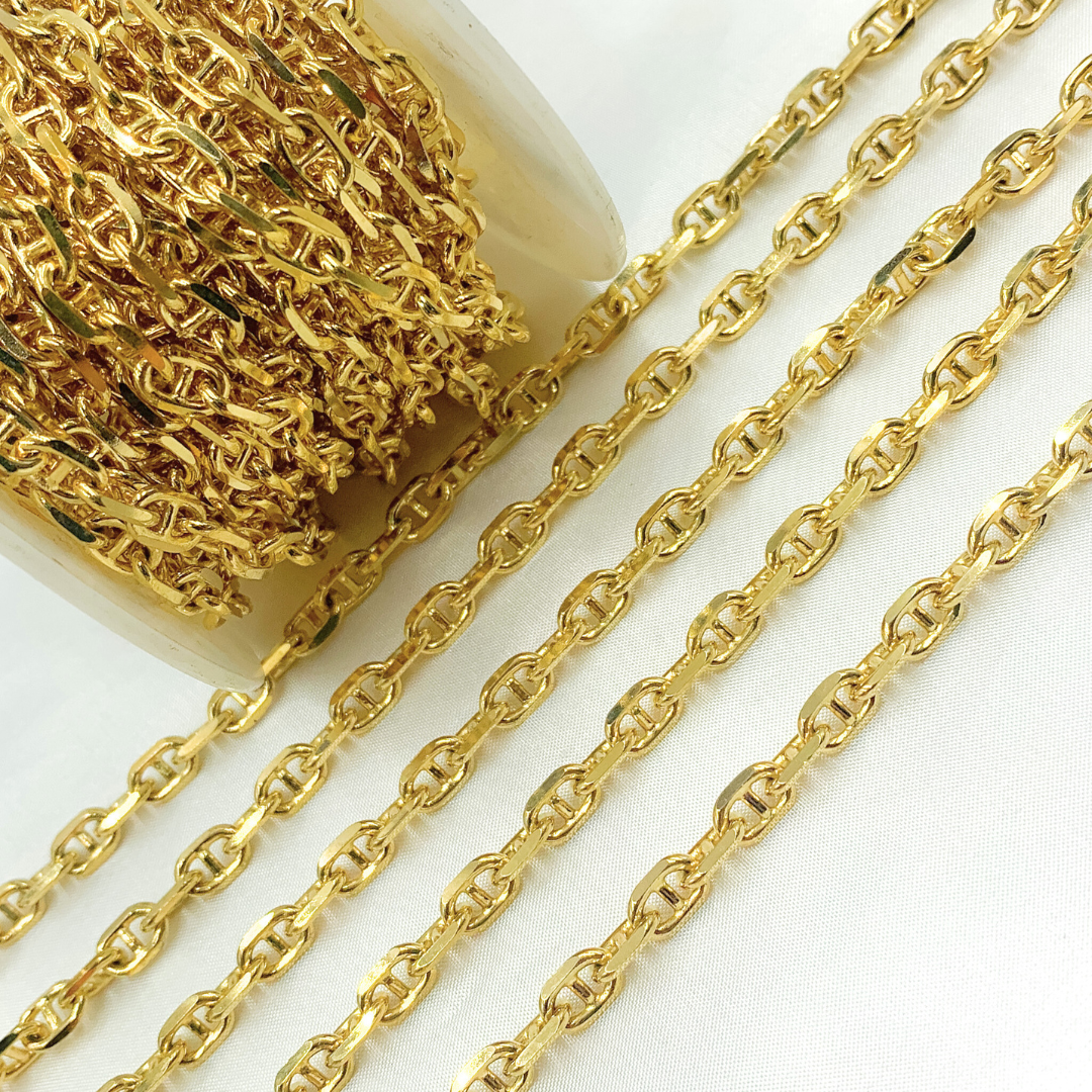 Gold Plated 925 Sterling Silver Marina Chain. Y75GP