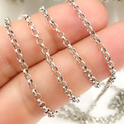 Oxidized Sterling Silver Rolo Chain