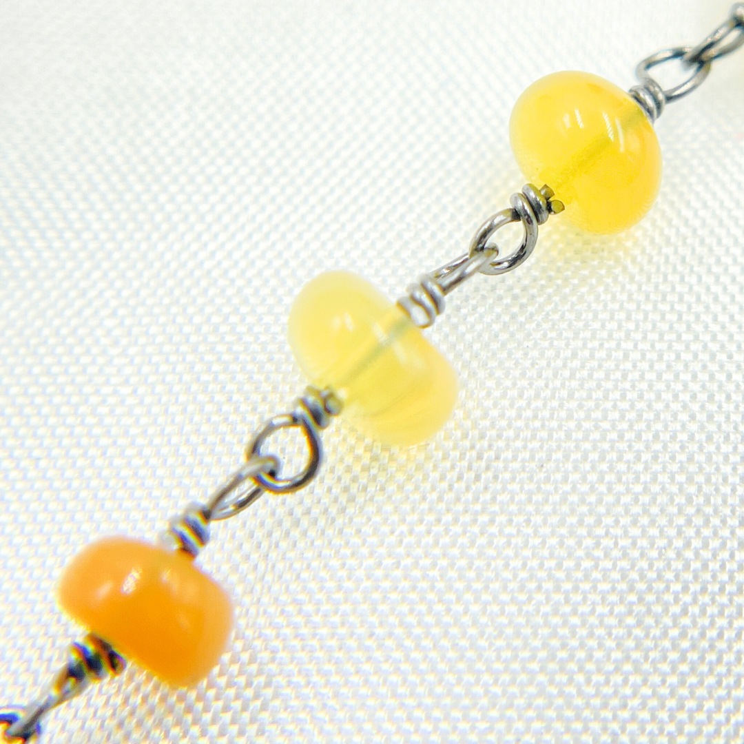 Ethiopian Opal Oxidized Wire Chain.