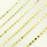 14K Solid Yellow Gold Mirror Marina Link Chain