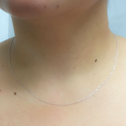 Solid White Gold Wheat Chain