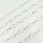 Load image into Gallery viewer, 925 Sterling Silver Twisted Oval and Round Link Chain. 738TWSS
