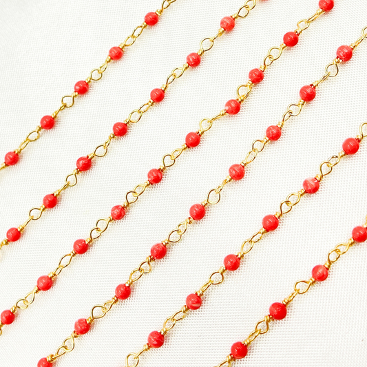 Coral Gold Plated Wire Chain