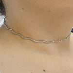 Load image into Gallery viewer, SOW130RH. Sterling Silver Snake Omega Necklace
