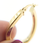 Load image into Gallery viewer, 14K Solid Gold Flat &amp; Twisted Hoop Earrings. 
