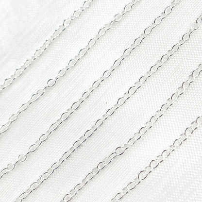 V196SS. Sterling Silver Smooth Oval Link Chain
