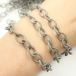 Load image into Gallery viewer, Oxidized 925 Sterling Silver Twisted Round Link Chain. 194OX
