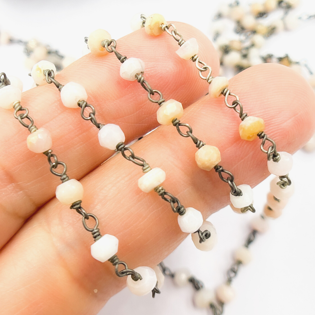 Pink Opal Wire Chain