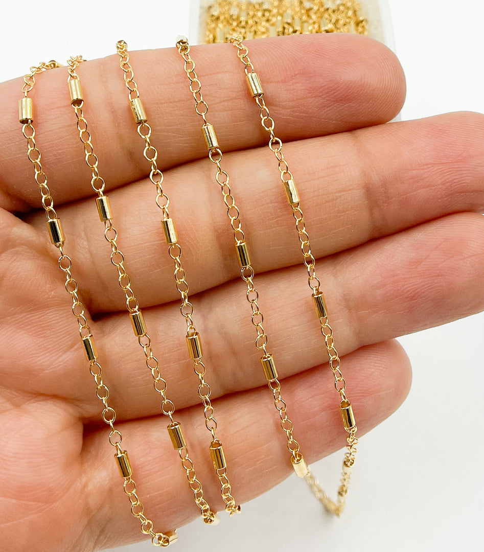 14K Gold Filled Tube Chain. 1203GF