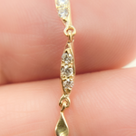 Load image into Gallery viewer, 14K Solid Gold and Diamonds Threader Earrings.