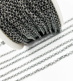 Load image into Gallery viewer, Black Rhodium 925 Sterling Silver Rolo Chain. BR14
