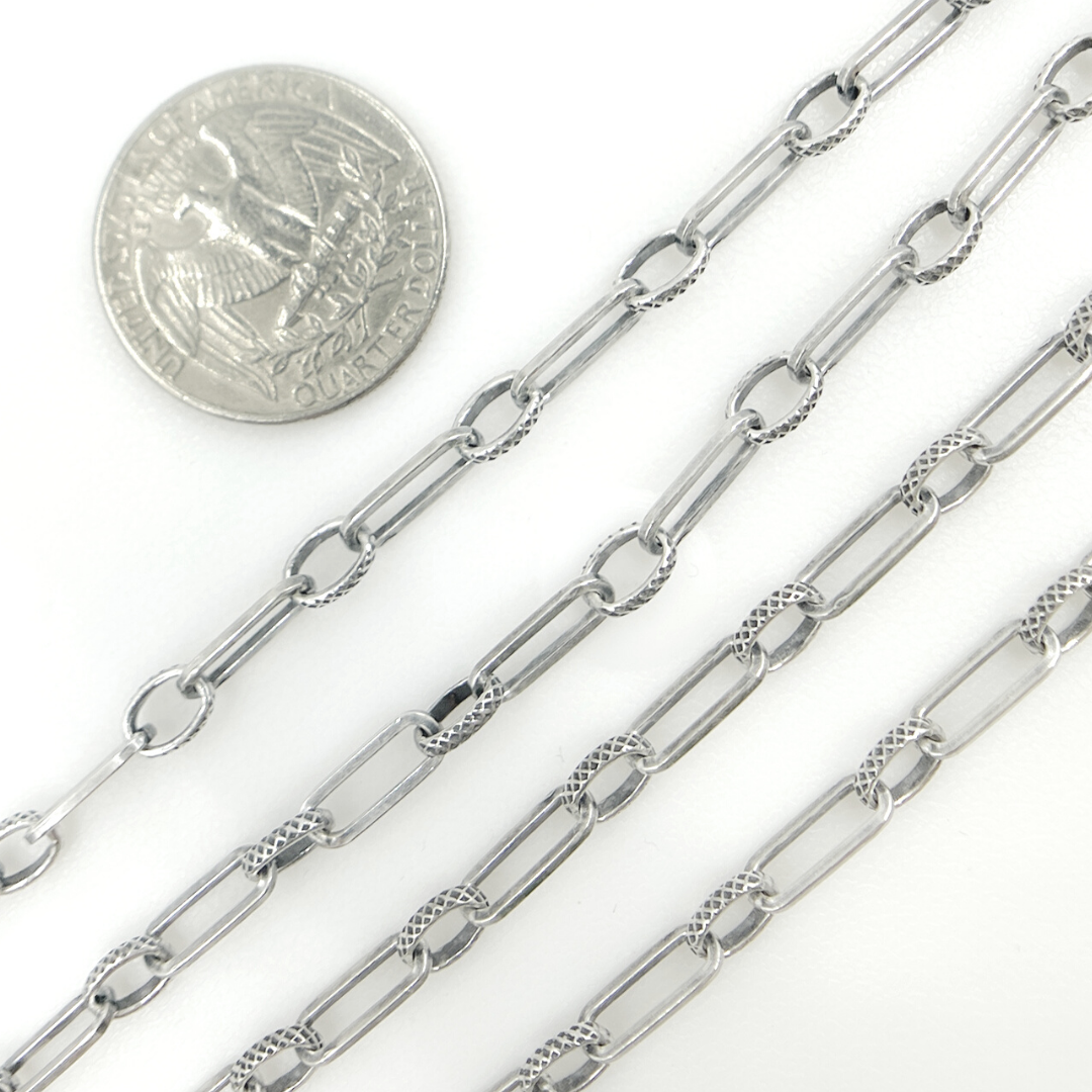 Oxidized Sterling Silver Paperclip Chain