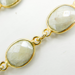 Load image into Gallery viewer, Silverite Oval Shape Bezel Gold Plated 925 Sterling Silver Wire Chain. SIL6
