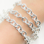 Load image into Gallery viewer, 925 Sterling Silver Smooth Oval Hollow Cable Chain.  V215SS
