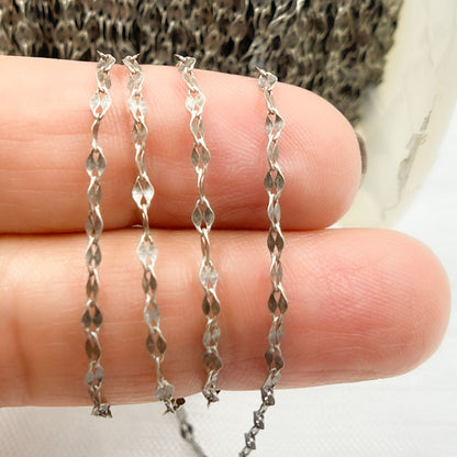 Oxidized 925 Sterling Silver Fancy Marina Chain