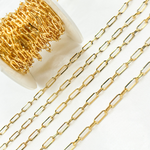 Load image into Gallery viewer, Gold Plated 925 Sterling Silver Flat Paperclip Link Chain. V149GP
