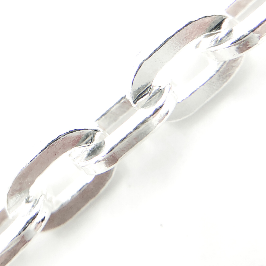 925 Sterling Silver Flat Oval Link Chain
