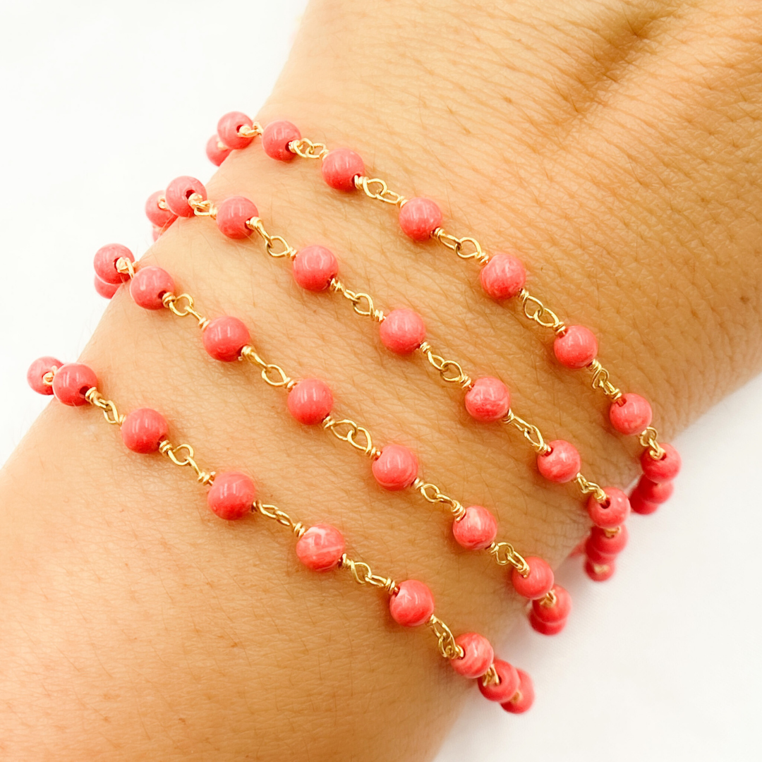 Coral Gold Plated Wire Chain