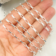 Sterling Silver Flat Oval Box Link Chain