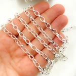 Load image into Gallery viewer, 925 Sterling Silver Flat Oval Link Chain. V64SS
