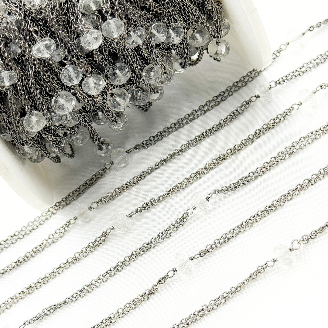 Crystal Double Oxidized Connected Wire Chain.