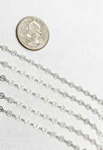 Load image into Gallery viewer, 925 Sterling Silver Patterned Round Disc Chain. V15SS
