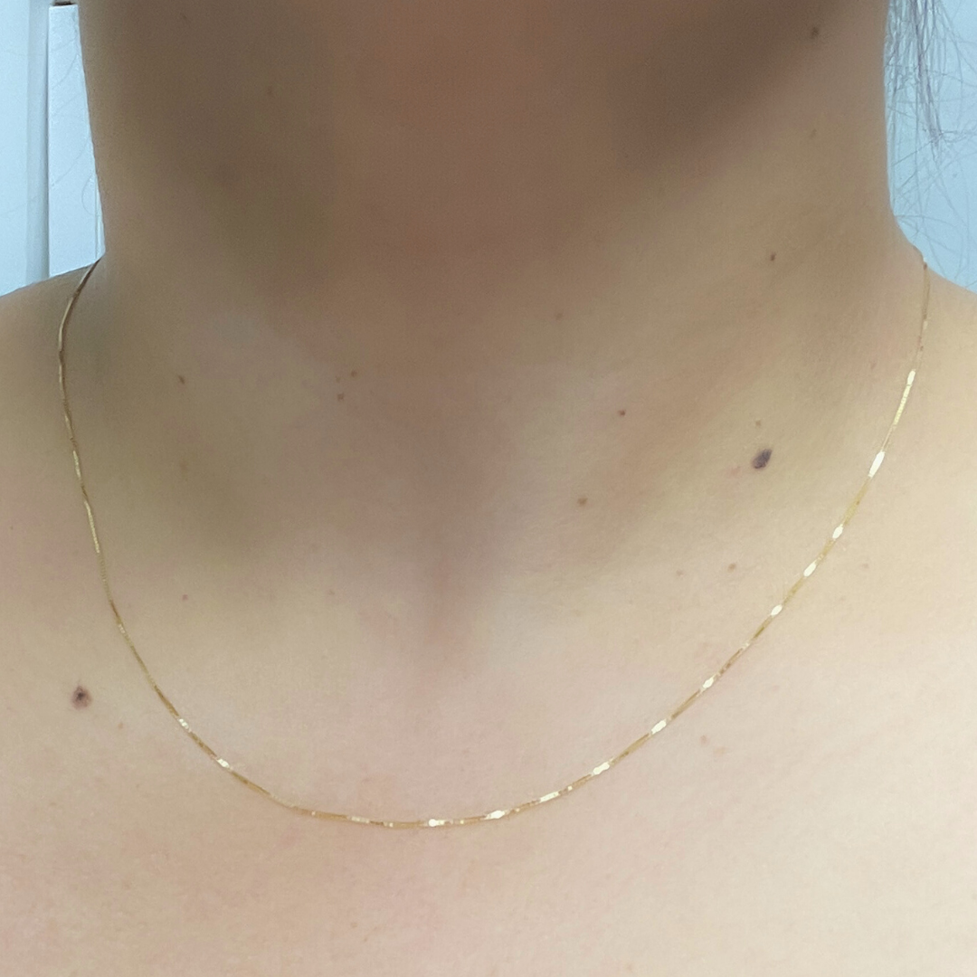 040VED. 14K Solid Gold Box Chain