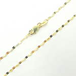 Load image into Gallery viewer, 14k Gold Flat Marina Finished Necklace. 027FV10
