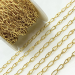 Load image into Gallery viewer, Gold Plated 925 Sterling Silver Elongated Curb Chain. V62GP
