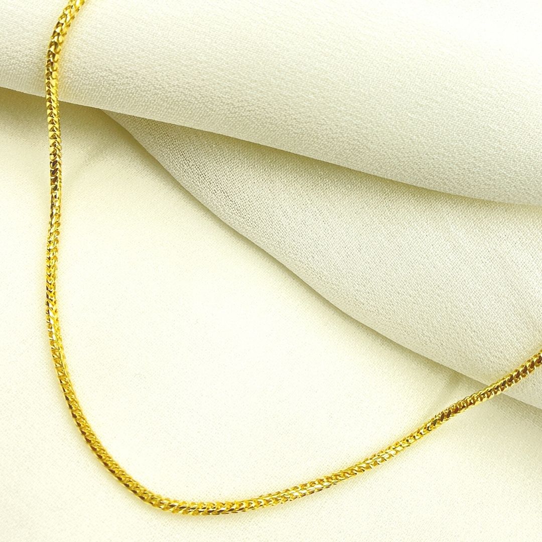 050FRFDT. 14K Solid Yellow Gold Fox Tail Chain