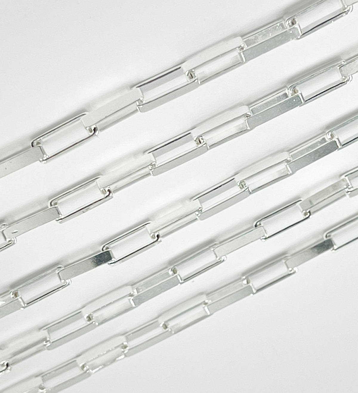 X31SS. Sterling Silver Flat Box Link Chain