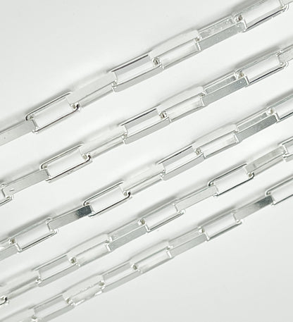X31SS. Sterling Silver Flat Box Link Chain