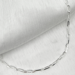 Load image into Gallery viewer, 925 Sterling Silver Flat Short and Long Paperclip Necklace. Z47SSNecklace
