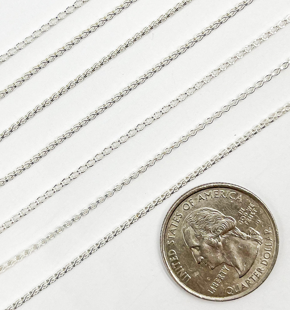 925 Sterling Silver Wheat Chain. Z21SS