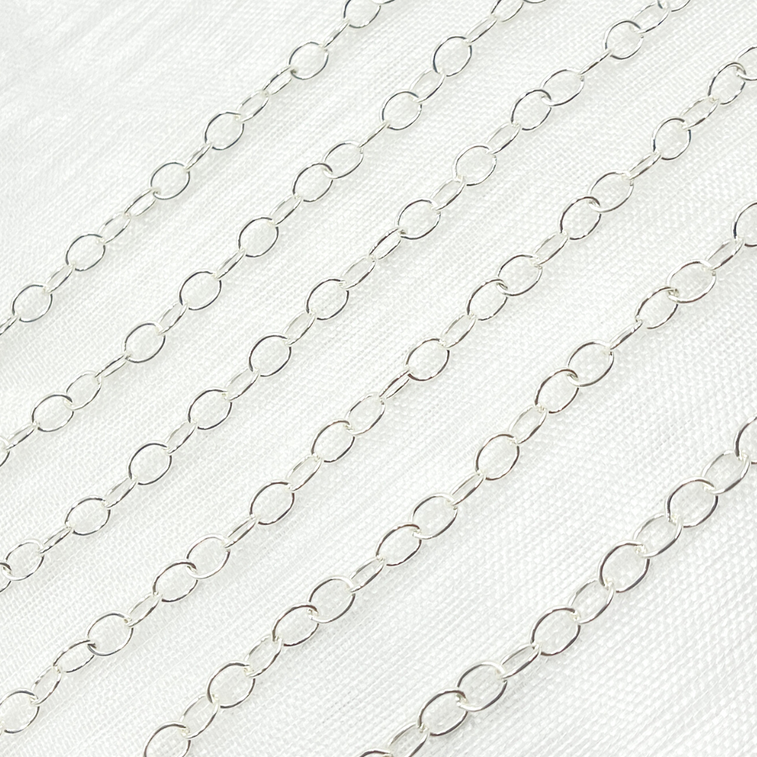 925 Sterling Silver Smooth Cable Chain.