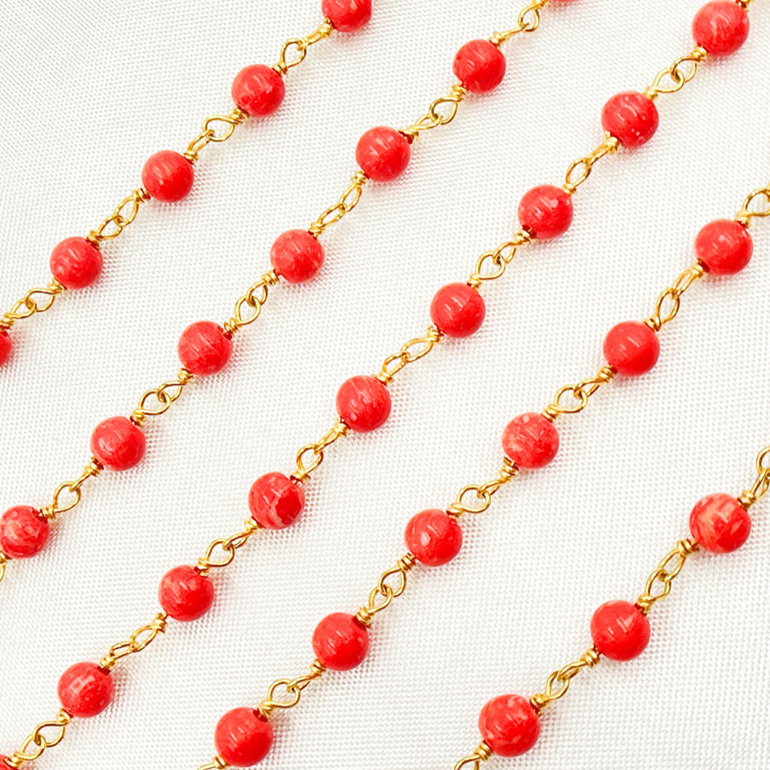 Coral Gold Plated Wire Chain.
