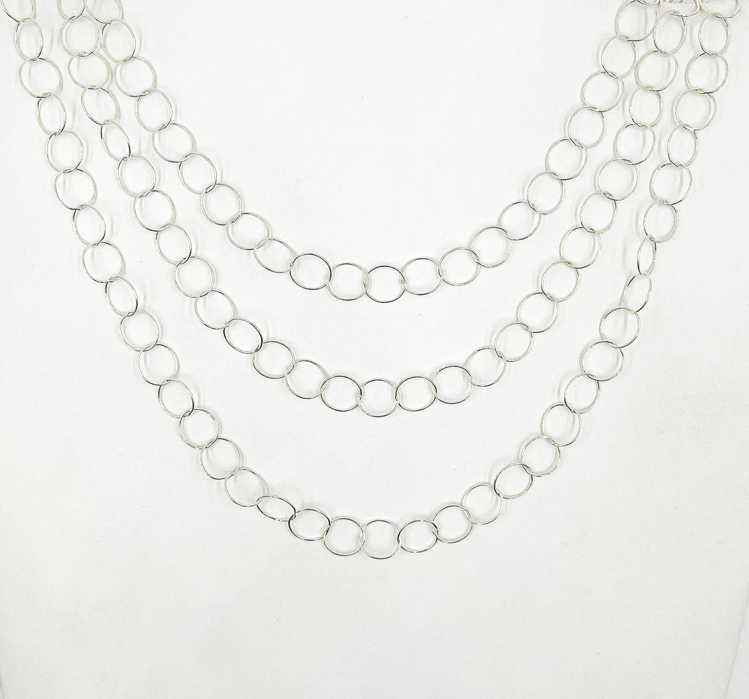 925 Sterling Silver Round Link Chain. 693SS