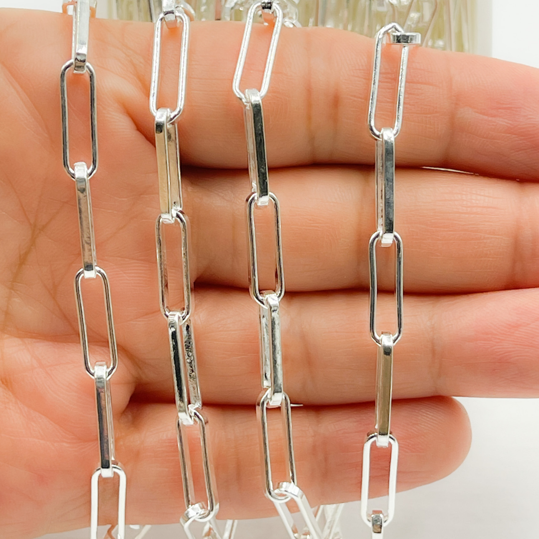 V124SS. Sterling Silver Paperclip Chain