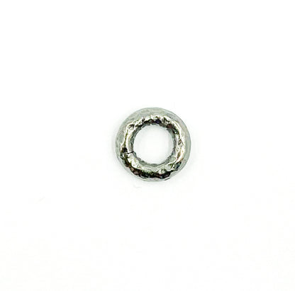 HJR8BR. Sterling Silver Black Rhodium 8mm Hammered Open Jump Ring
