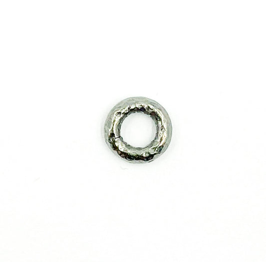 HJR8BR. Sterling Silver Black Rhodium 8mm Hammered Open Jump Ring