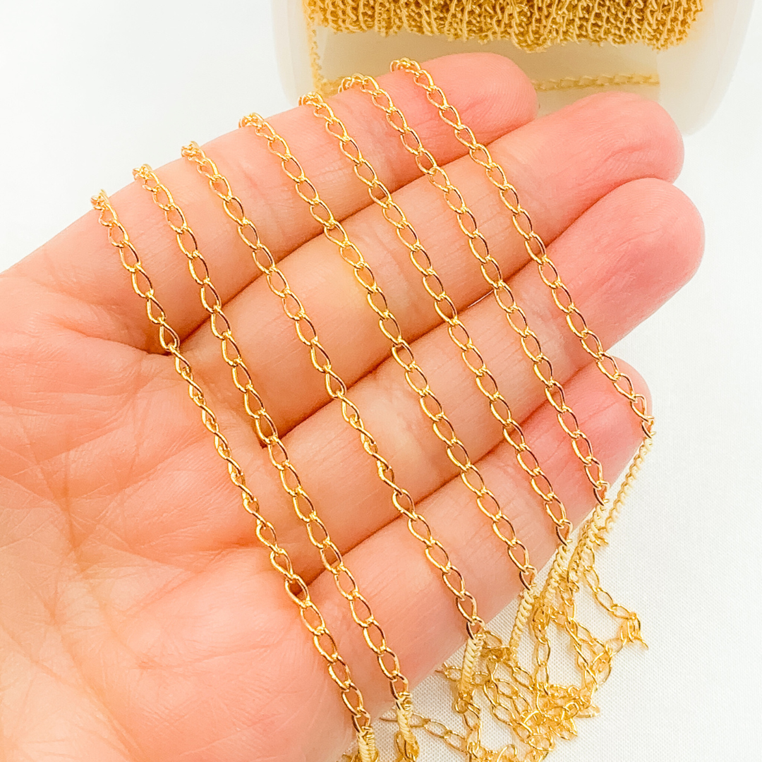 14k Gold Filled Cable Link Chain. 2007C