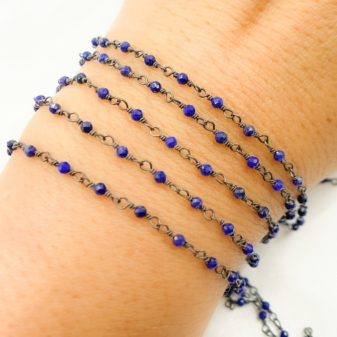 Lapis Lazuli Oxidized Wire Chain